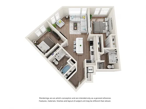Floor plan 2X2 A