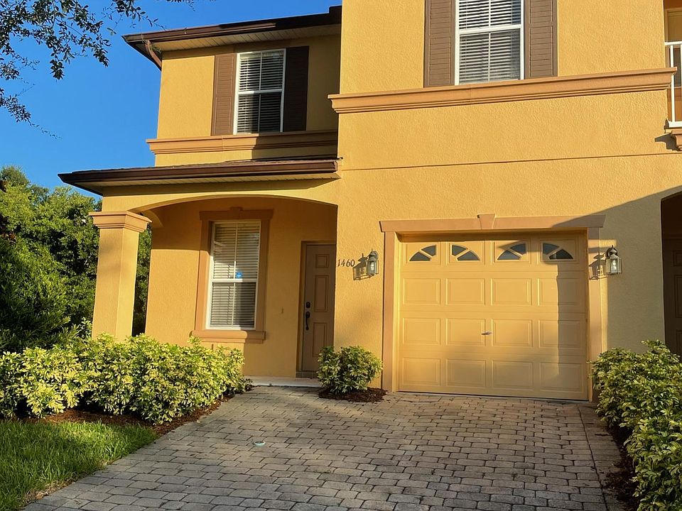 Front entry and driveway, end unit.
Garage for one car