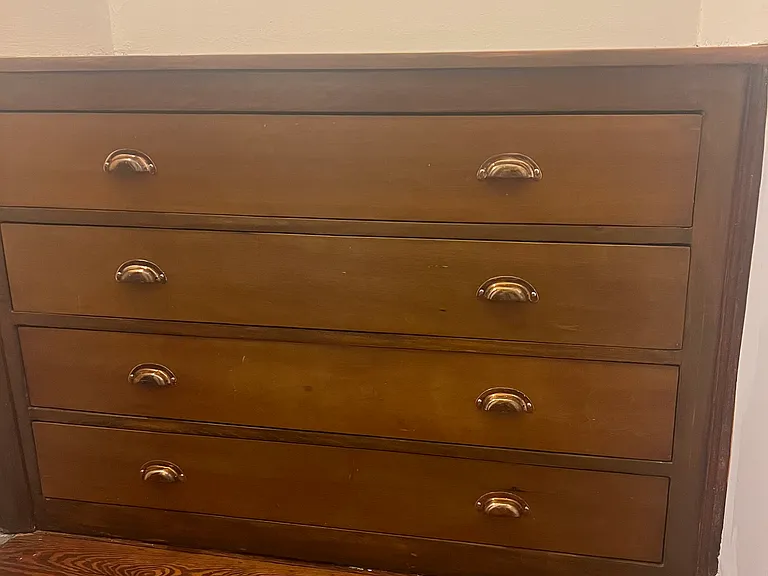 Pine built in dresser in main bedroom closet