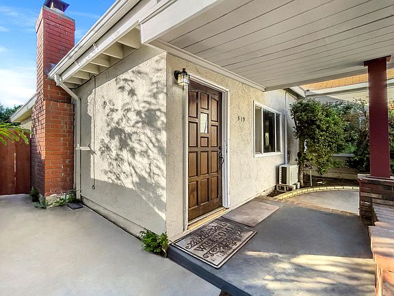 Front door & side yard entrance