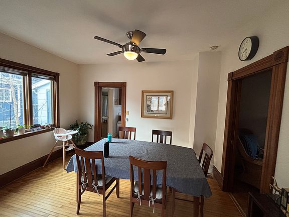 Dining room, office entry on right, kitchen entry in back