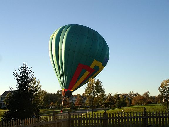 Balloons Landing Near By
