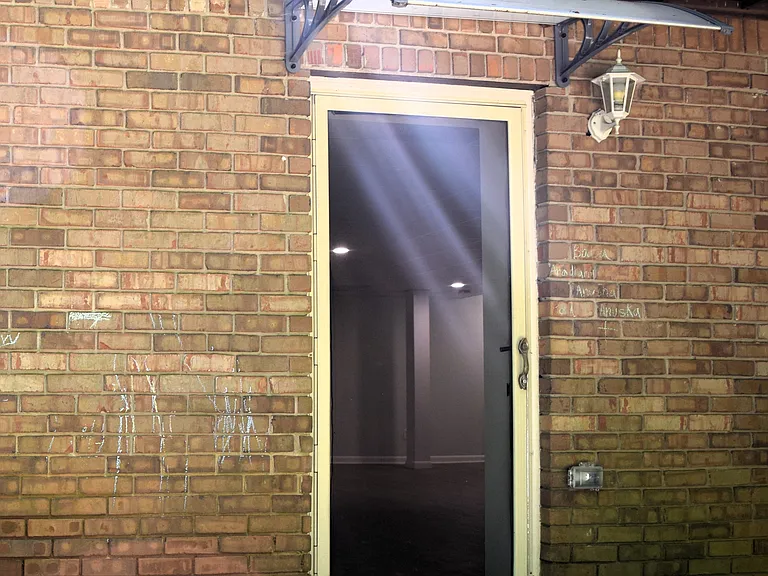 Entrance door with awning