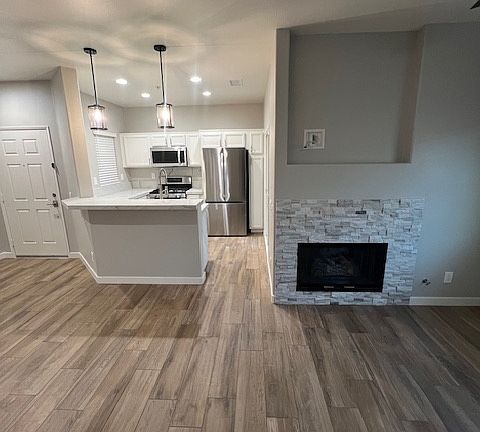 Main area with fireplace