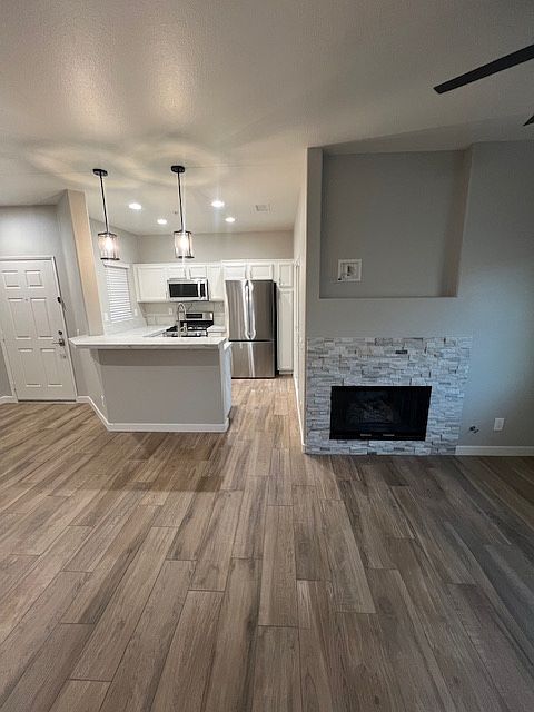 Main area with fireplace