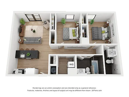 Floor plan Two Bedroom