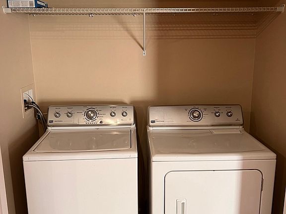 Washer and dryer located on 2nd floor