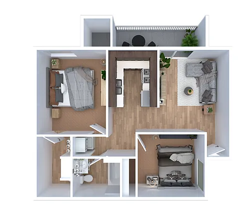 Floor plan 2BRWDL
