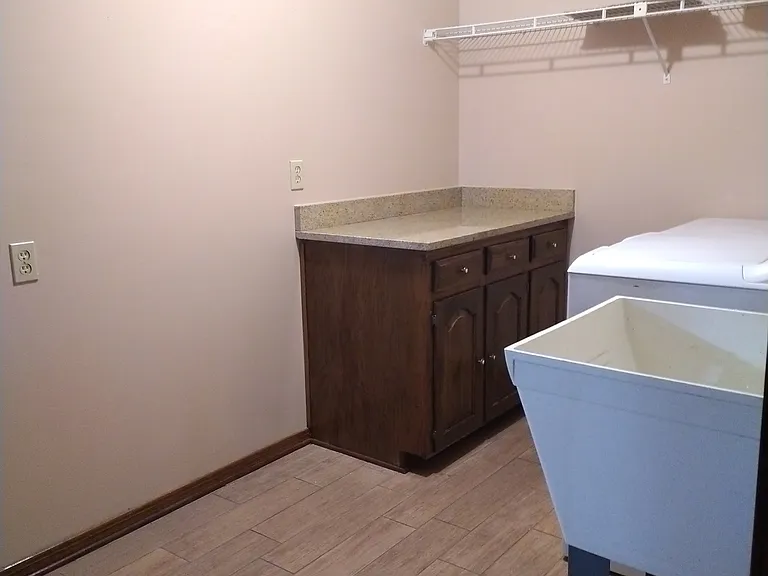 Laundry room with washer and dryer