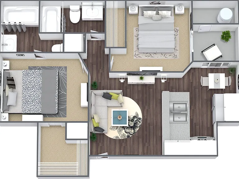 Two Bedroom, Two Bath Two Bedroom, Two Bath