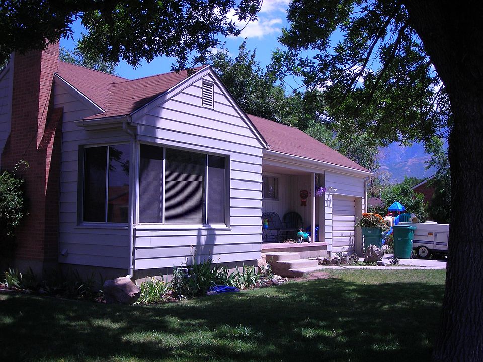 front, attached garage