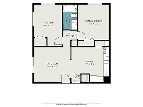 Floor plan Two Bed