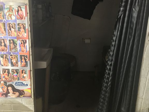 Bathroom located in garage 