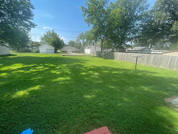 back yard and parking area