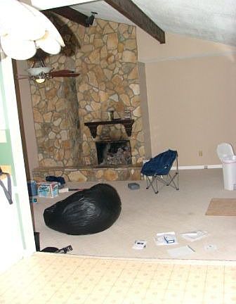 Living room from the kitchen, when I first moved in (2005)