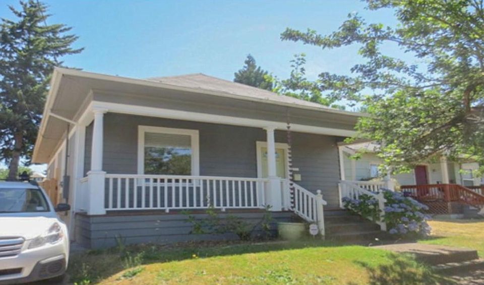 Handsome Bungalow painted "battleship grey".