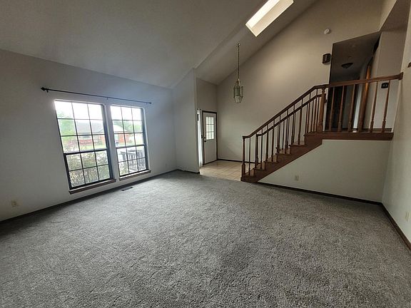 Living room, hallway, skylight