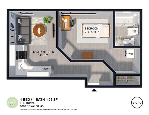 Floor plan One Bedroom