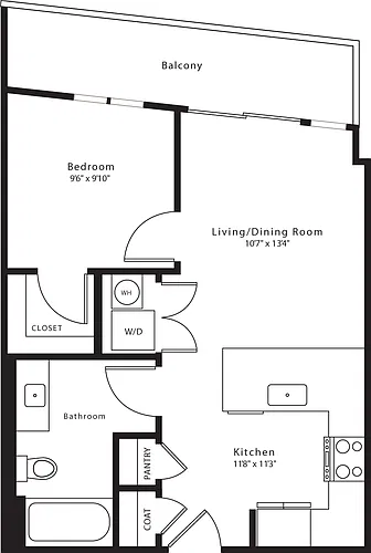 Floor plan A2 no storage