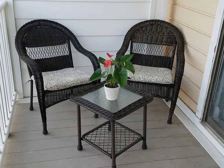 Brand new resin table and chairs.
