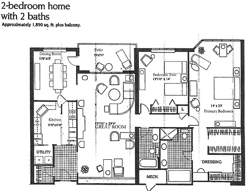 Floor plan Golf Course View