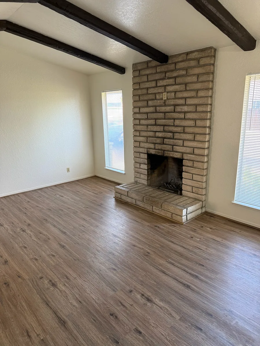 Living Room Fireplace - 212 W Gettysburg Ave #103