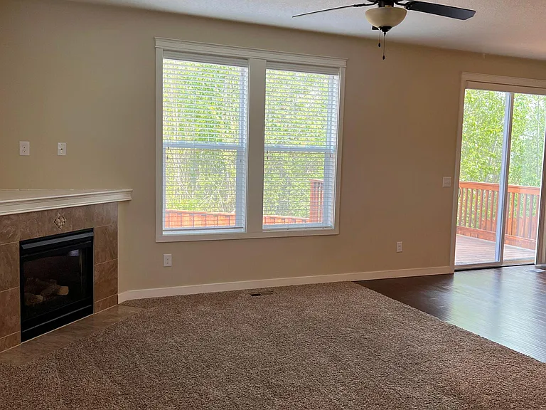Great room with fireplace