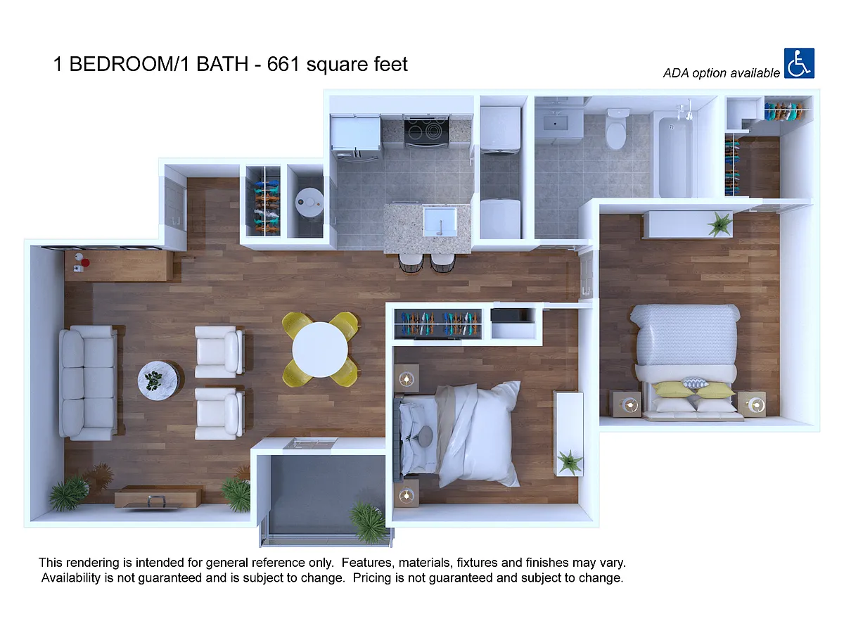 Floor plan 1 bedroom 1 bath