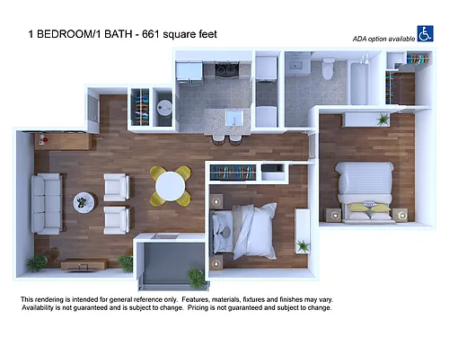 Floor plan 1 bedroom 1 bath