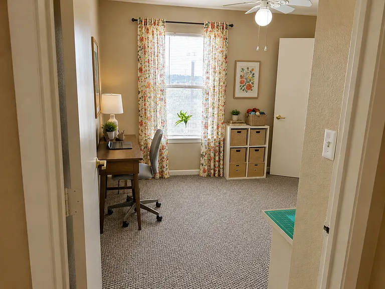 Second Bedroom being used as a craft room / office.