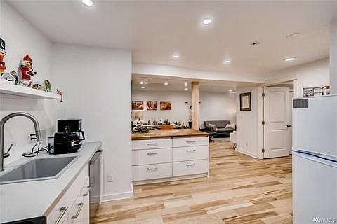 Downstairs living area from kitchen.