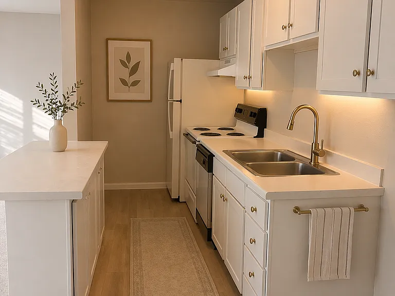 Cedar Greene One Bedroom Kitchen