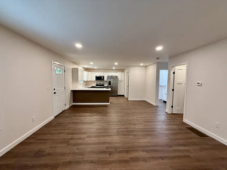 Open concept living area and kitchen