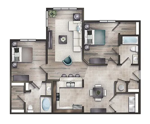 Floor plan The Kiawah with Sunroom