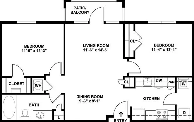 B1 Floorplan w Dimensions B1 Floorplan w Dimensions