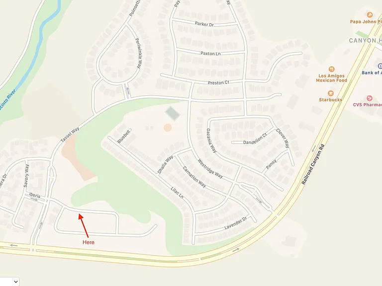 Zoomed in Map