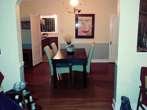 Open living and dining area