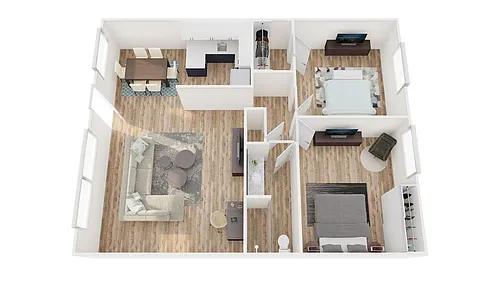 Floor plan 2x1 Large
