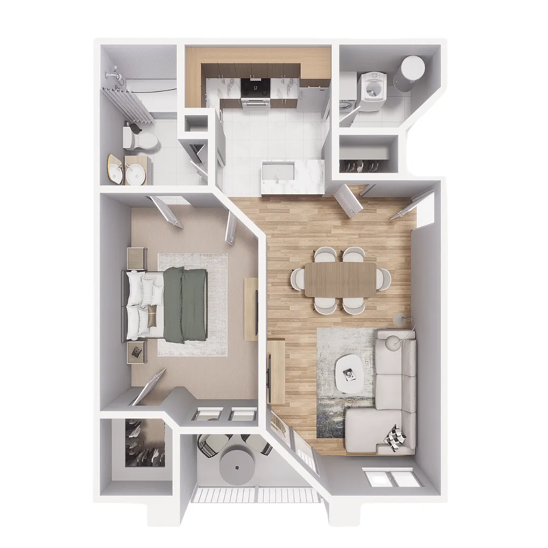 Floor plan 1x1 738sf Reno - A4