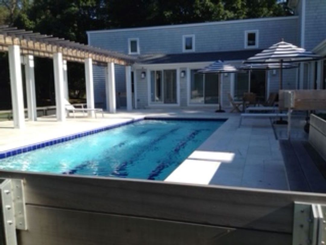 heated gunite pool and expansive entertaining deck.