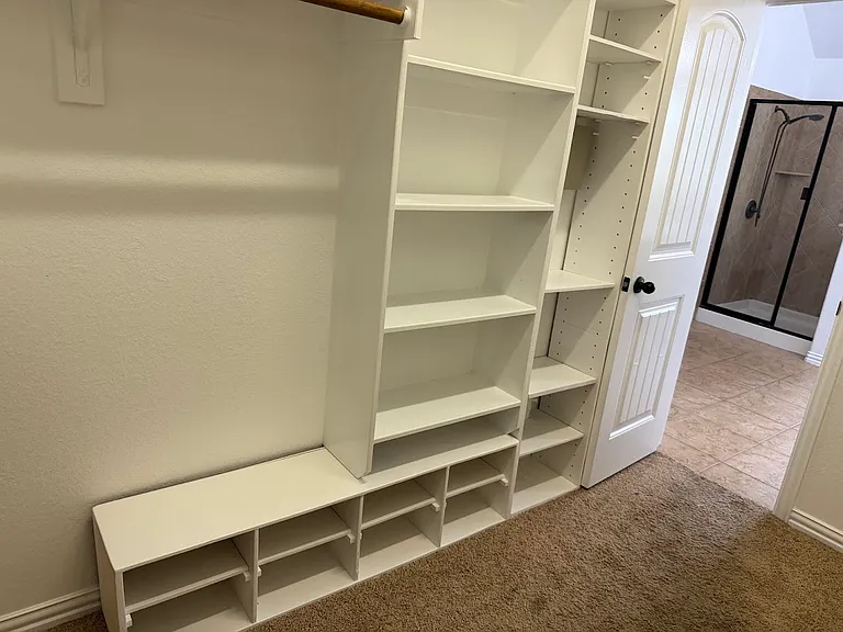 Storage in closet