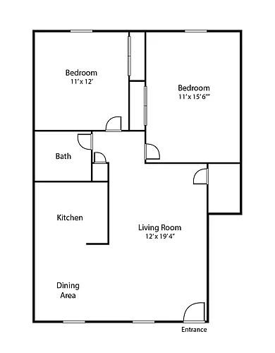 Floor plan 2 Bedroom