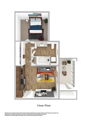 Floor plan Studio with Bedroom (A0)