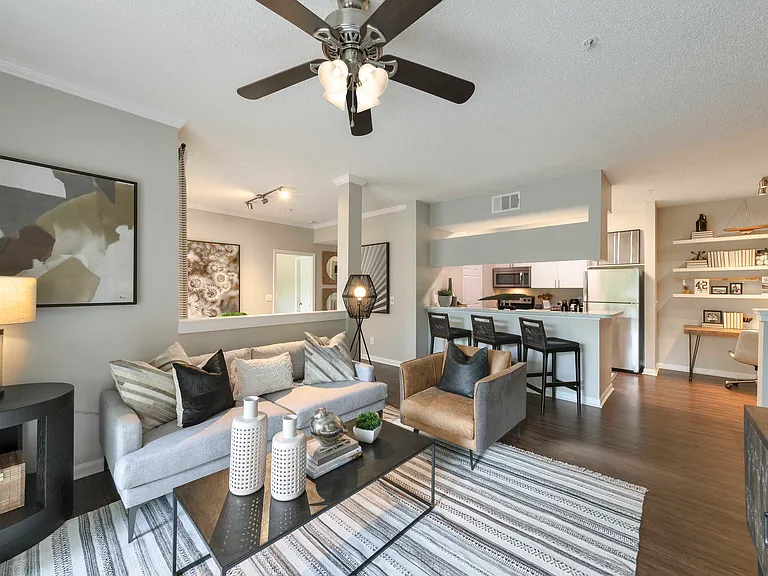 Bright, open-concept living room
