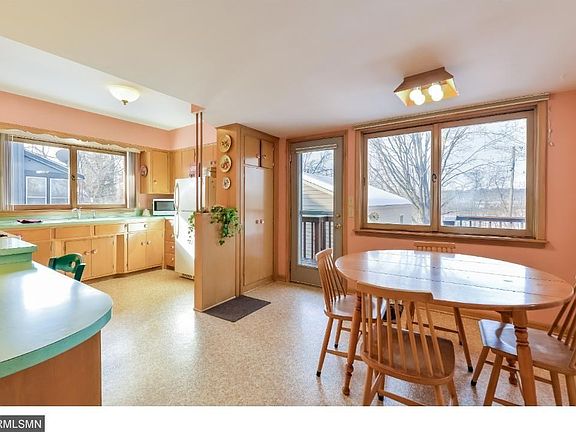 Kitchen and dining area walks out to the backyard.