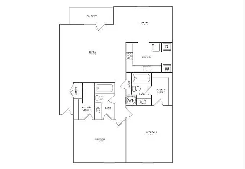 Floor plan Champion Oak (1250 SF)