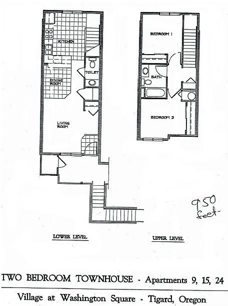 Floor plan 2 BR TH