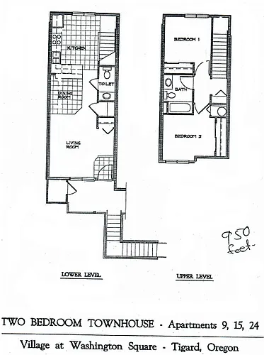 Floor plan 2 BR TH