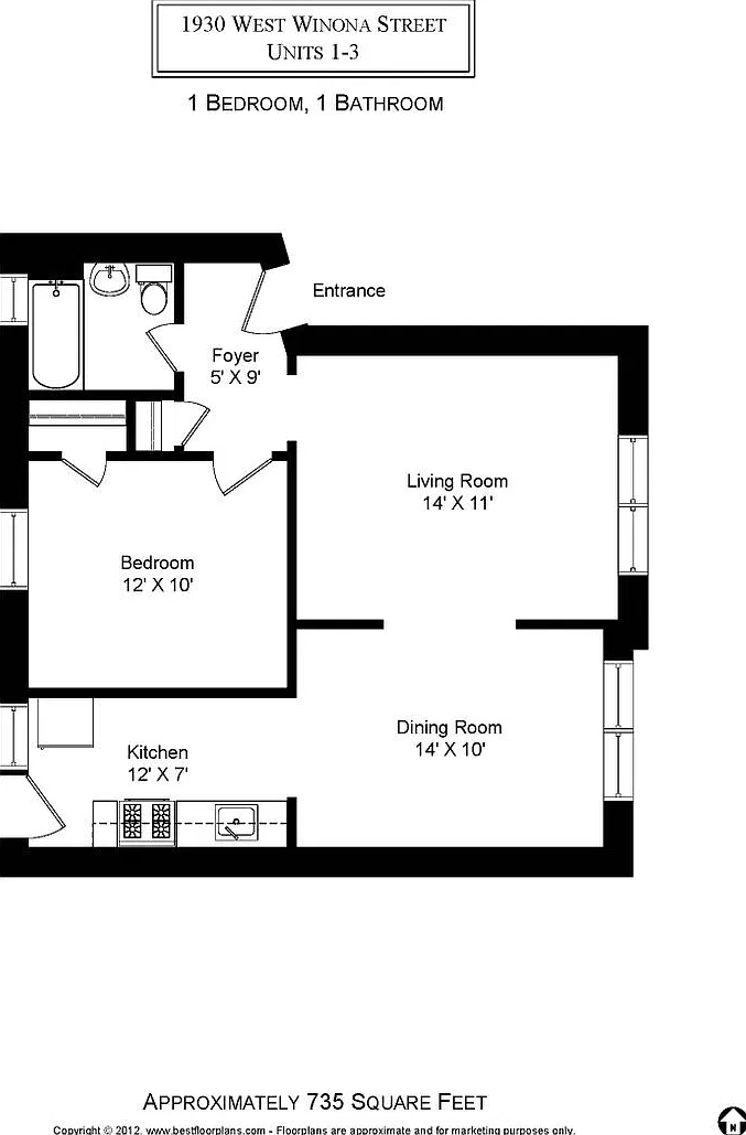 1 bed, 720 sqft, $1,995 — Photo 2