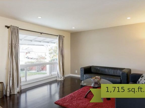 The big window in the living room with views of mission peak mountains.